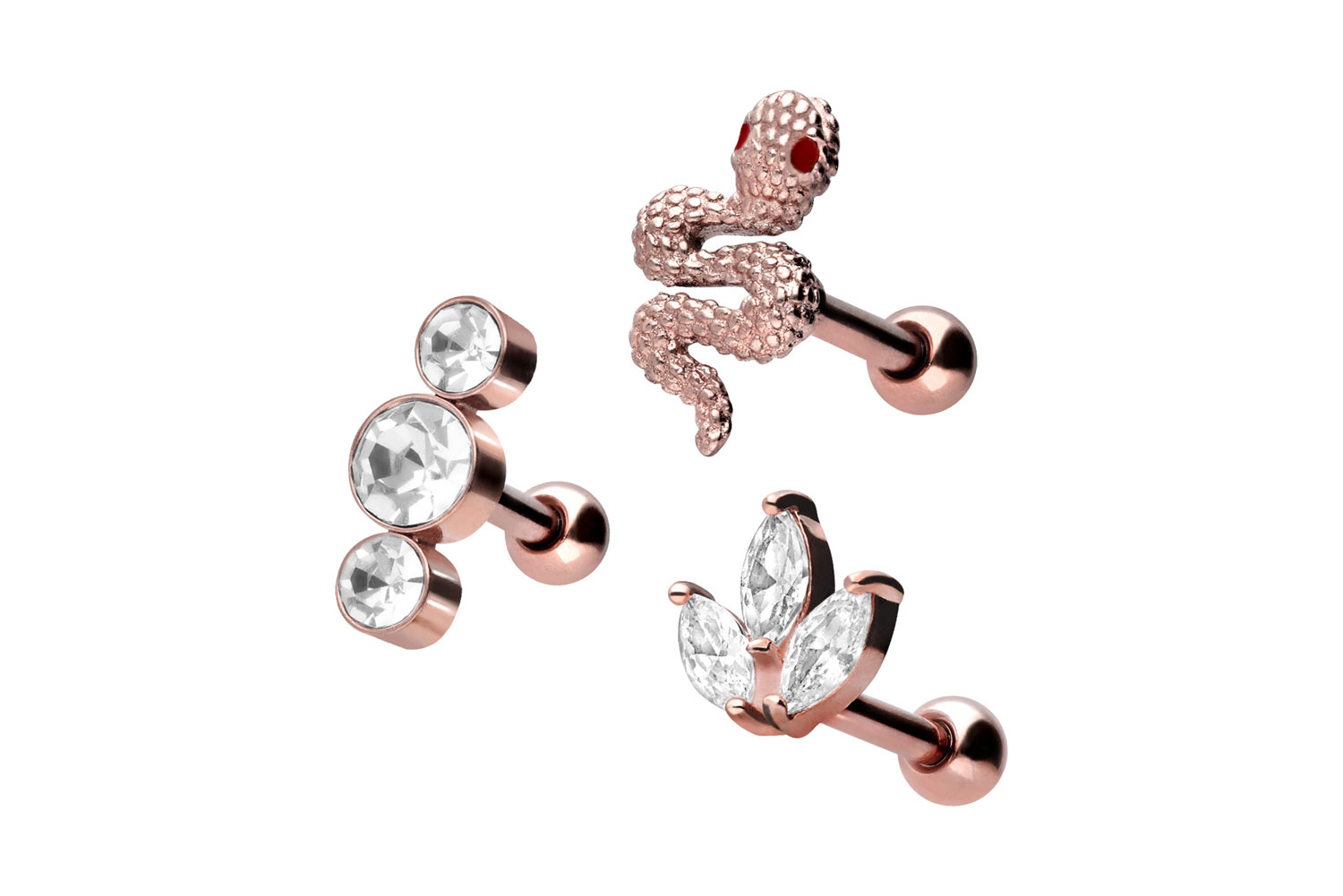 SET Chirurgenstahl Ohrpiercing MIX
